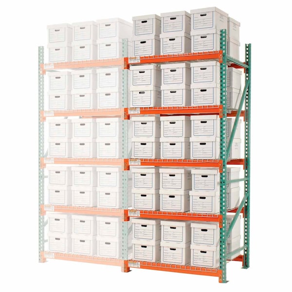 Global Industrial Record Storage Rack Add-On Letter Legal 48W x 42D x 120H 258210N - main